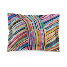Load image into Gallery viewer, Rainbow Stripe Microfiber Pillow Sham
