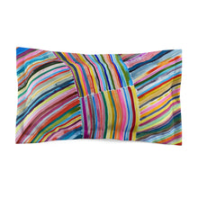 Load image into Gallery viewer, Rainbow Stripe Microfiber Pillow Sham