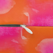 Load image into Gallery viewer, Hot Neon Orange and Pink Checker Lumbar Pillow