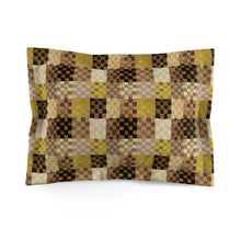 Load image into Gallery viewer, Neutral Checkerland Microfiber Pillow Sham