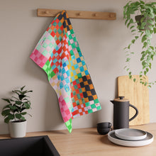 Load image into Gallery viewer, Pastel Checkerland Tea Towel
