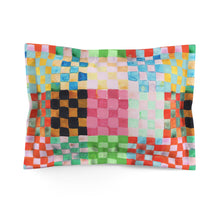 Load image into Gallery viewer, Pastel Checkerland Pillow Sham