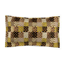 Load image into Gallery viewer, Neutral Checkerland Microfiber Pillow Sham