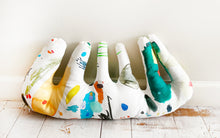 Load image into Gallery viewer, Classic Comb Pillow in Rainbow Sketch