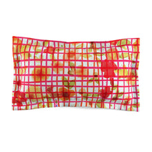 Load image into Gallery viewer, Floral Plaid Microfiber Pillow Sham
