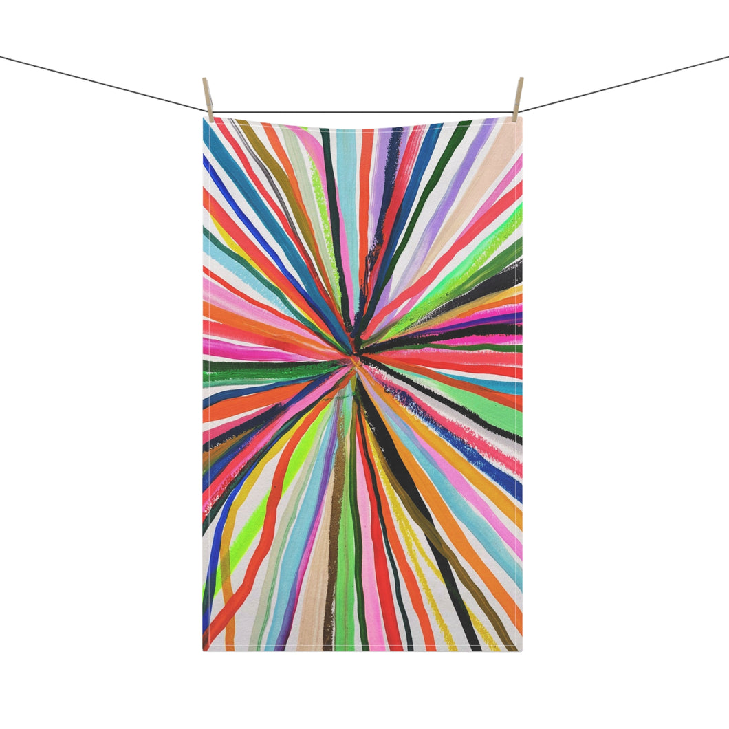 Rainbow Rays Tea Towel