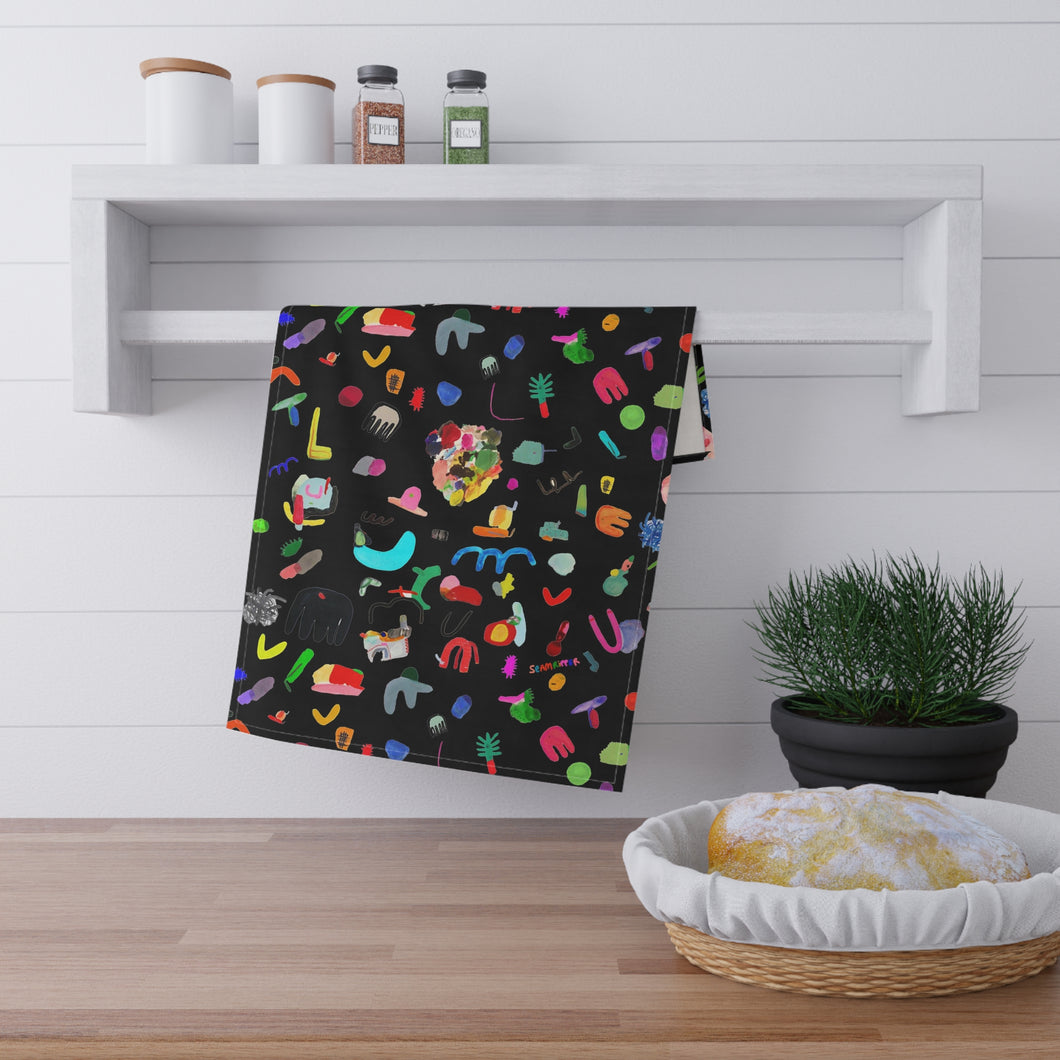 Blob Party Cotton Tea Towel