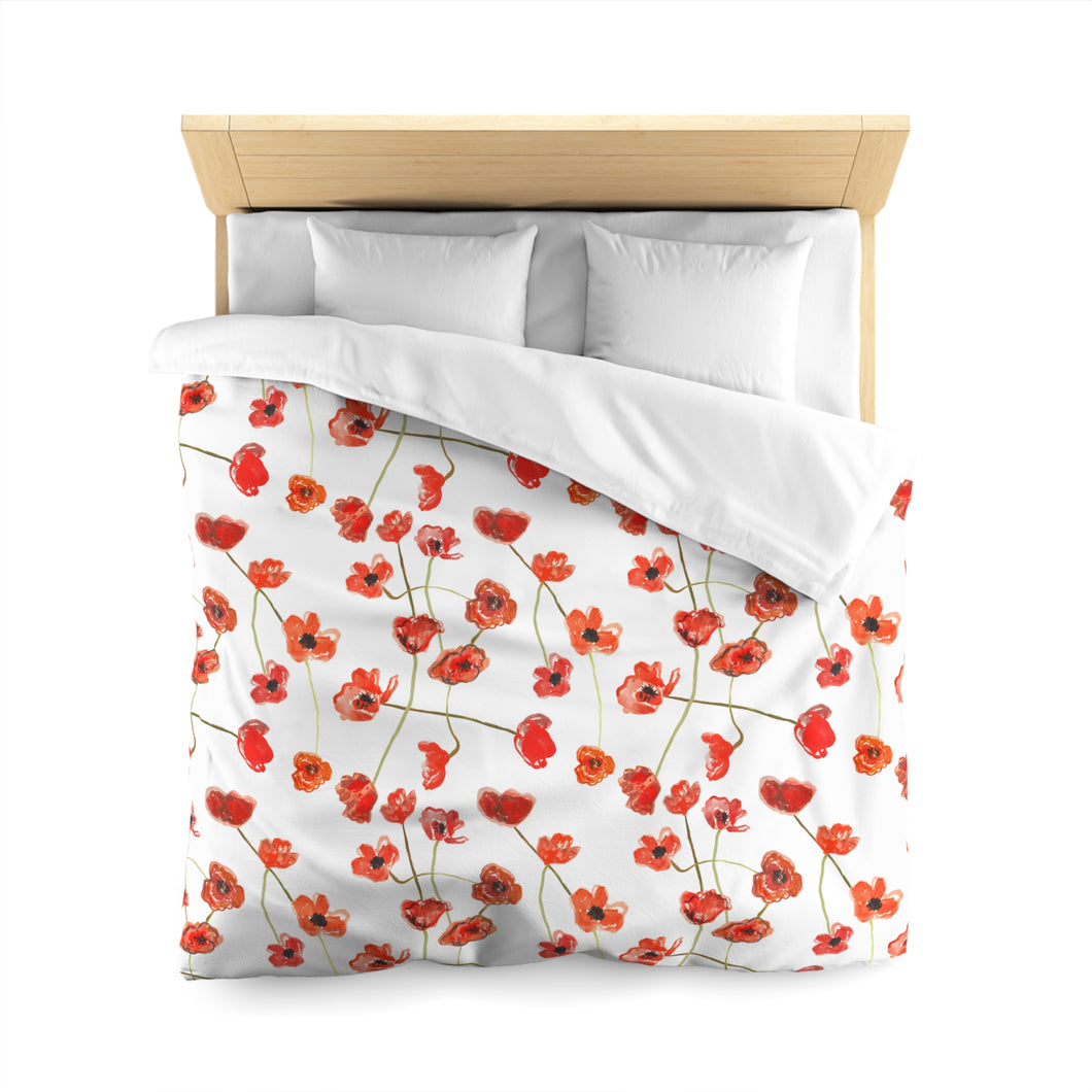 California Poppy Microfiber Duvet Cover