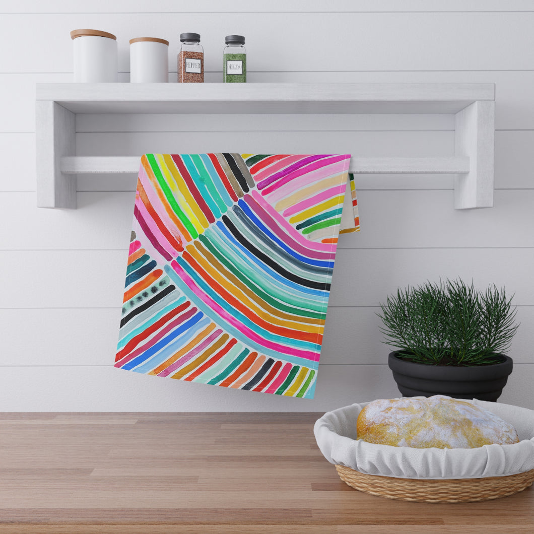 Rainbow Stripe 2 Cotton Tea Towel