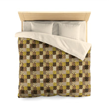 Load image into Gallery viewer, Neutrals Checkerland Microfiber Duvet Cover
