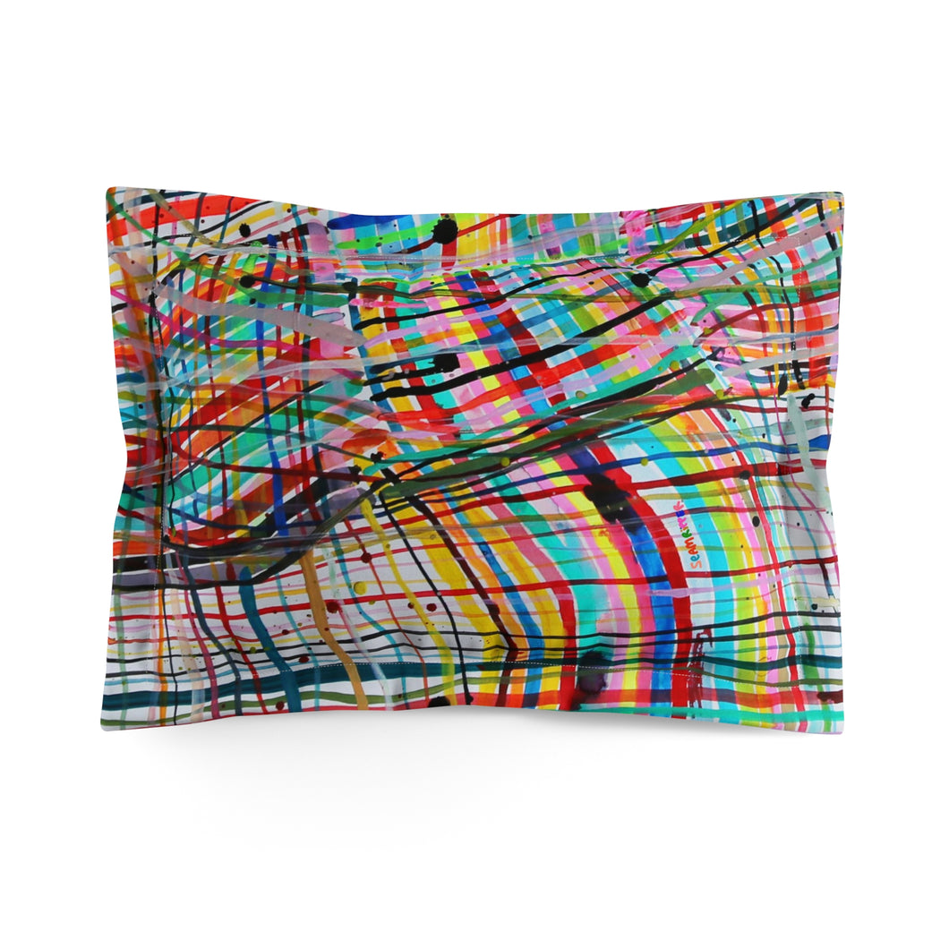 Freehand Madras Plaid Microfiber Pillow Sham