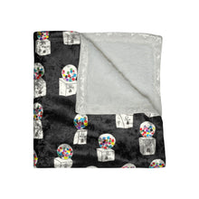 Load image into Gallery viewer, Gumball Machine Crushed Velvet Blanket
