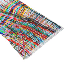 Load image into Gallery viewer, Watercolor Madras Plaid Stripe Scarf
