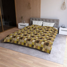 Load image into Gallery viewer, Neutrals Checkerland Microfiber Duvet Cover
