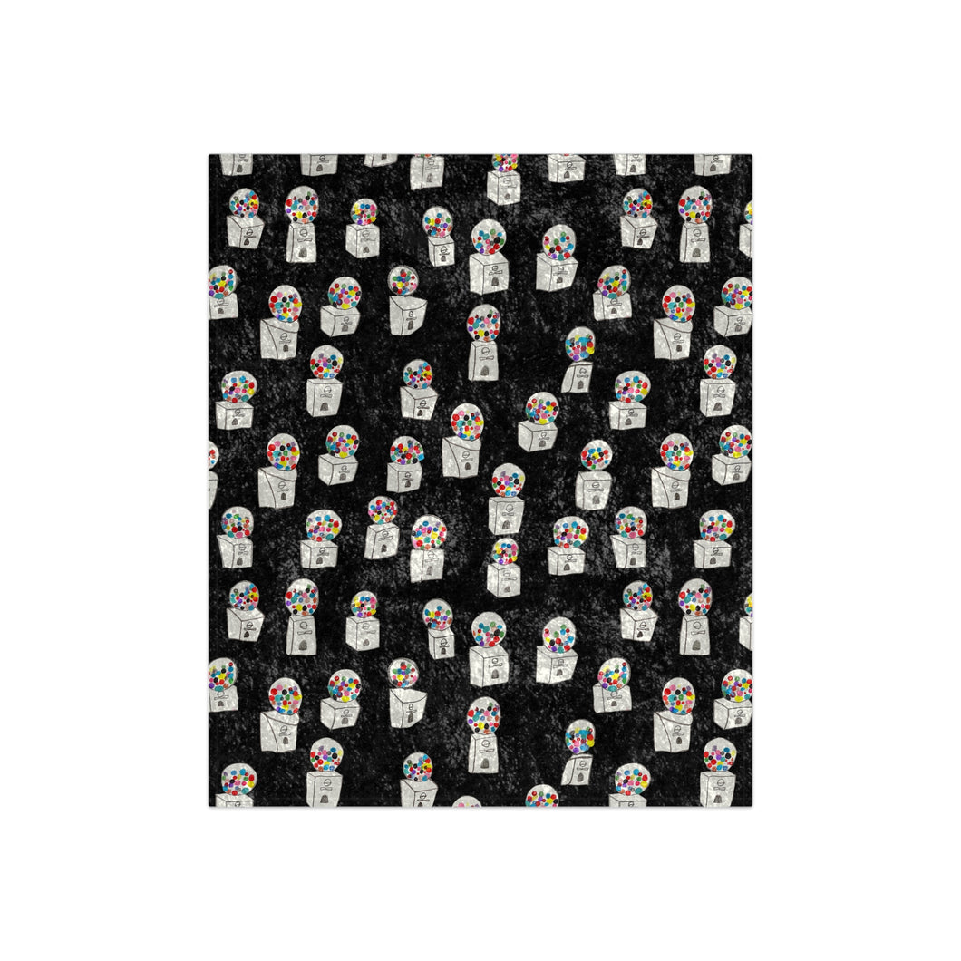 Gumball Machine Crushed Velvet Blanket