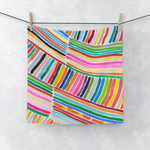 Load image into Gallery viewer, Super Rainbow Stripe Face Towel
