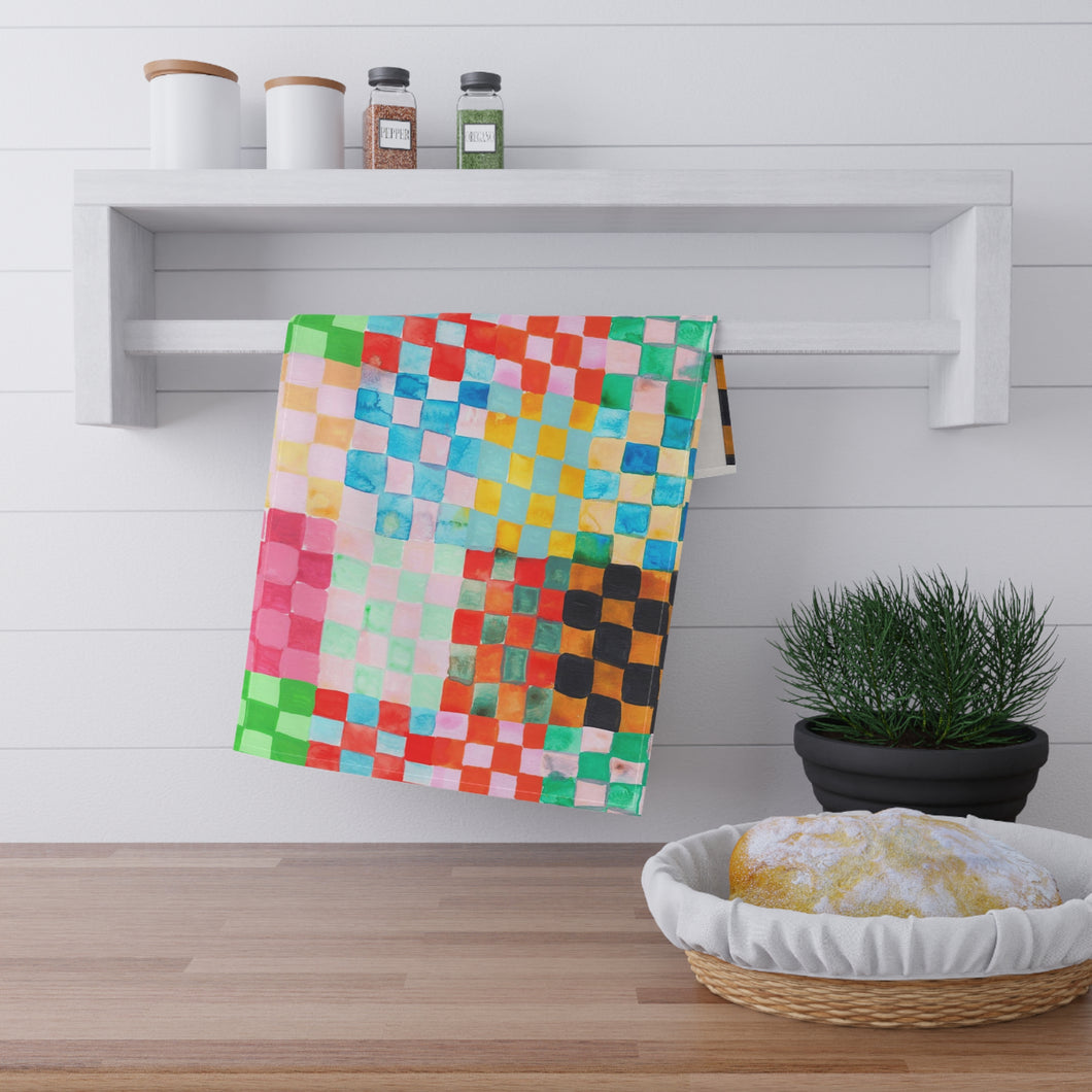 Pastel Checkerland Cotton Tea Towel