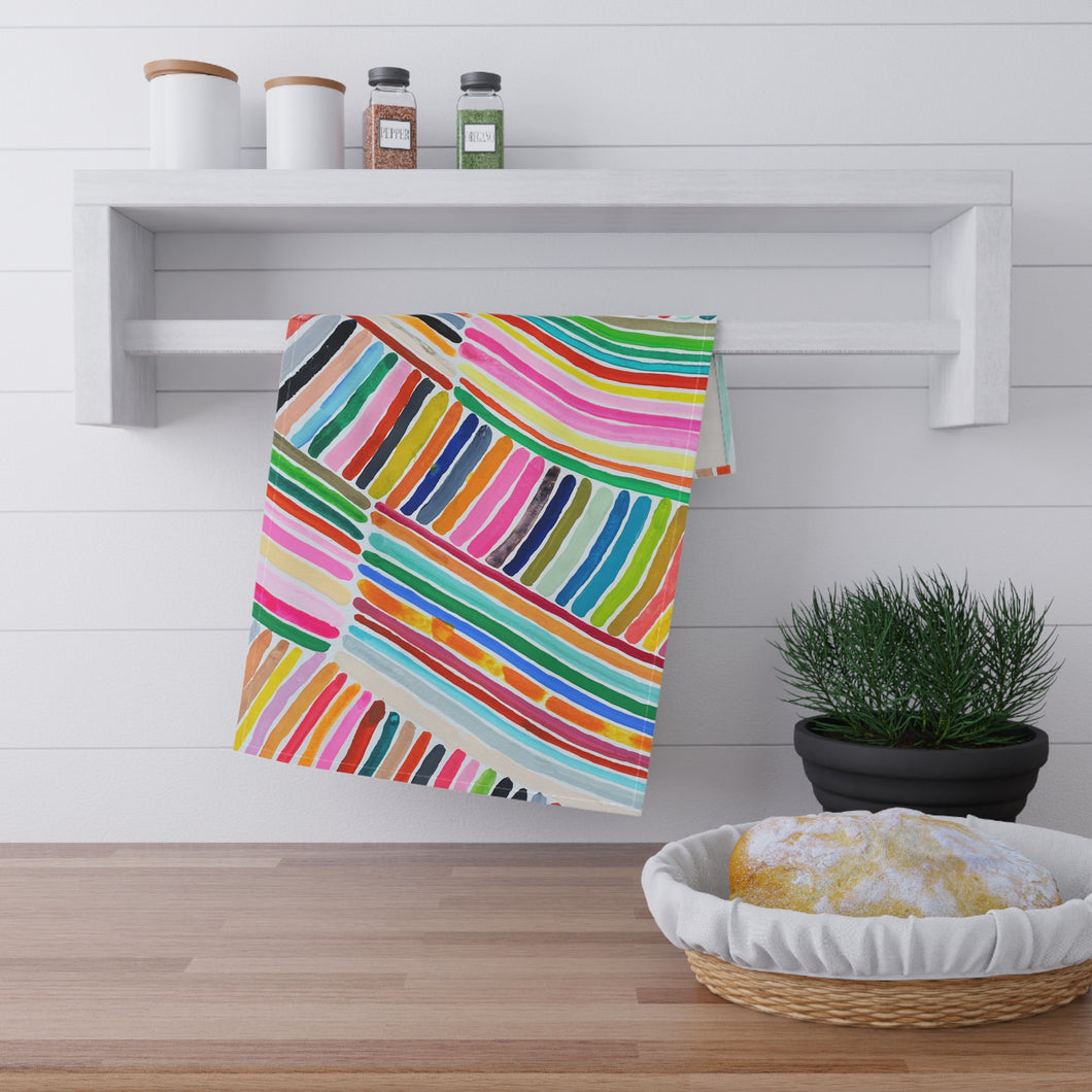 Rainbow Stripe 1 Cotton Tea Towel