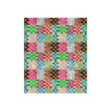 Load image into Gallery viewer, Pastel Checkerland Crushed Velvet Blanket
