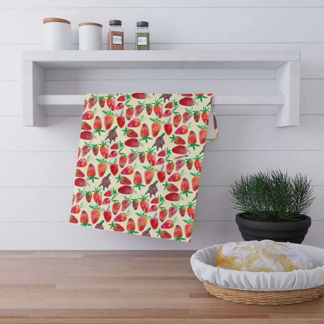 Strawberry Cotton Tea Towel