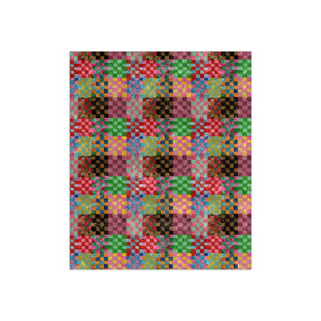 Checkerland Crushed Velvet Blanket