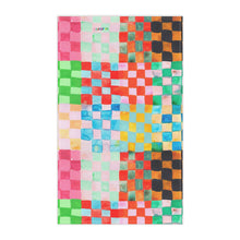 Load image into Gallery viewer, Pastel Checkerland Cotton Tea Towel
