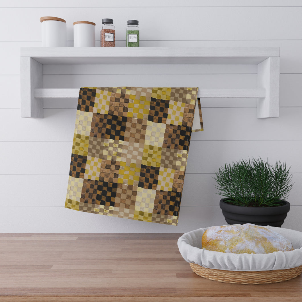 Neutrals Checkerland Cotton Tea Towel